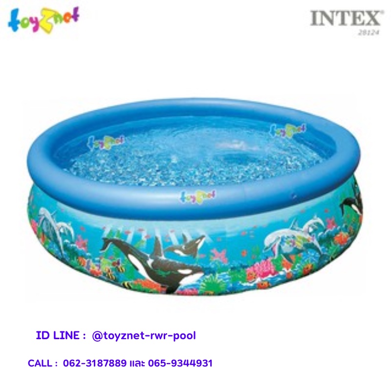 Intex สระน้ำ อีซี่เซ็ต ลายสัตว์ปลาวาฬ ปลาโลมา 10 ฟุต (3.05x0.76 ม.) รุ่น 28124/54900