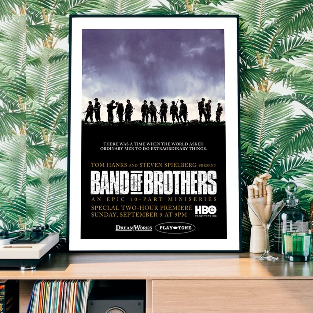 Band of Brothers Poster (2001) miniseries  จากหนังสือ Band of Brothers by Stephen E. Ambrose ภาพขนาด