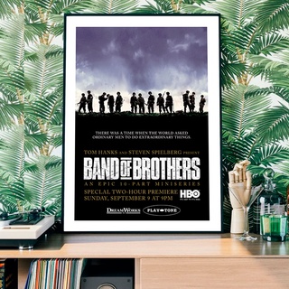 Band of Brothers Poster (2001) miniseries  จากหนังสือ Band of Brothers by Stephen E. Ambrose ภาพขนาด 13x19 นิ้ว