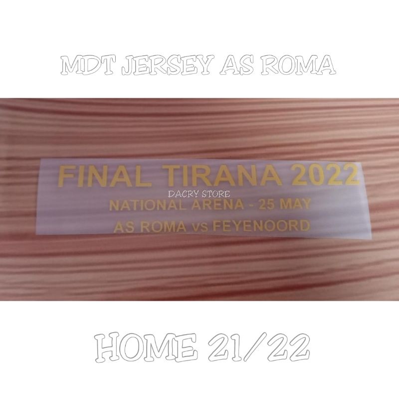 Patch mdt tirana สุดท้ายเป็น roma (สําหรับเจอร์ซีย์เป็น roma home 21/22)