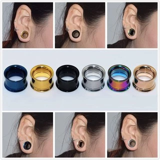 ✪จิวระเบิดหู จิวปากแตรสแตนเลสแท้ 6 - 20mm✪ EAR EXPANDER (SS.01) ✪ Ear expander Stainless Steel Jewelry - 1 Piece
