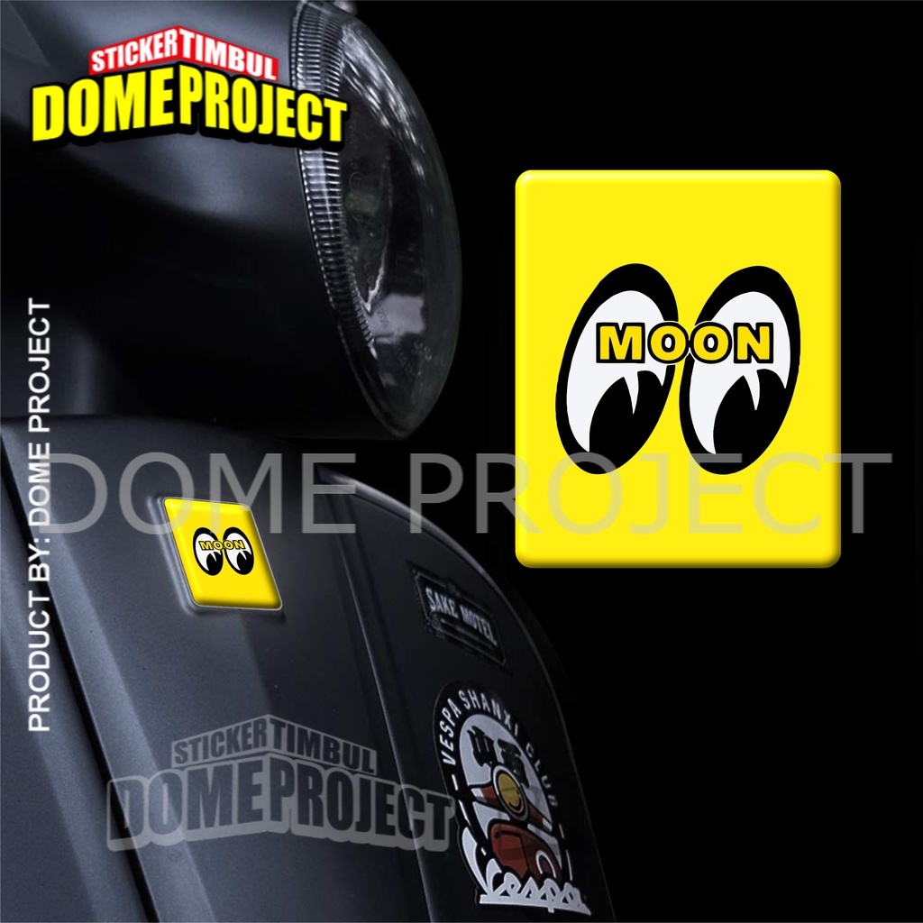สีเหลือง MOONEYES กล่อง EMBLEM VESPA TIE PIAGGIO FLEXIBLE สติ๊กเกอร์ MOTORCYCLE BODY STICKER VESPA อ