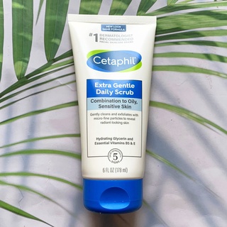 (Cetaphil®) Extra Gentle Daily Scrub Combination to Oily, Sensitive Skin 178 mL เซตาฟิล สครับหน้า สำหรับผิวผสมถึงผิวมัน