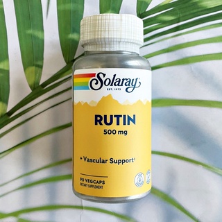 รูทิน Rutin 500 mg 90 VegCaps (Solaray®) รูติน ป้องกันเส้นเลือดขอด  ปกป้องเส้นเลือดฝอย และริดสีดวงทวาร