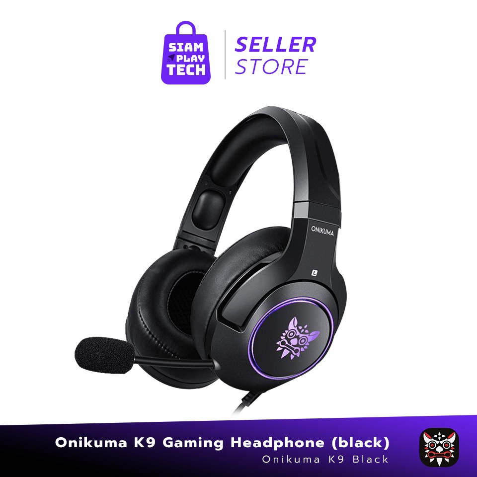 ONIKUMA K9 Gaming Headphone (black) หูฟังเกมมิ่งพร้อมไฟ LED