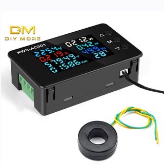 DIYMORE Kws-Ac301Ac50-300V Color Screen Ac Voltage Electric Energy Power Meter Digital Voltmeter 0-100A