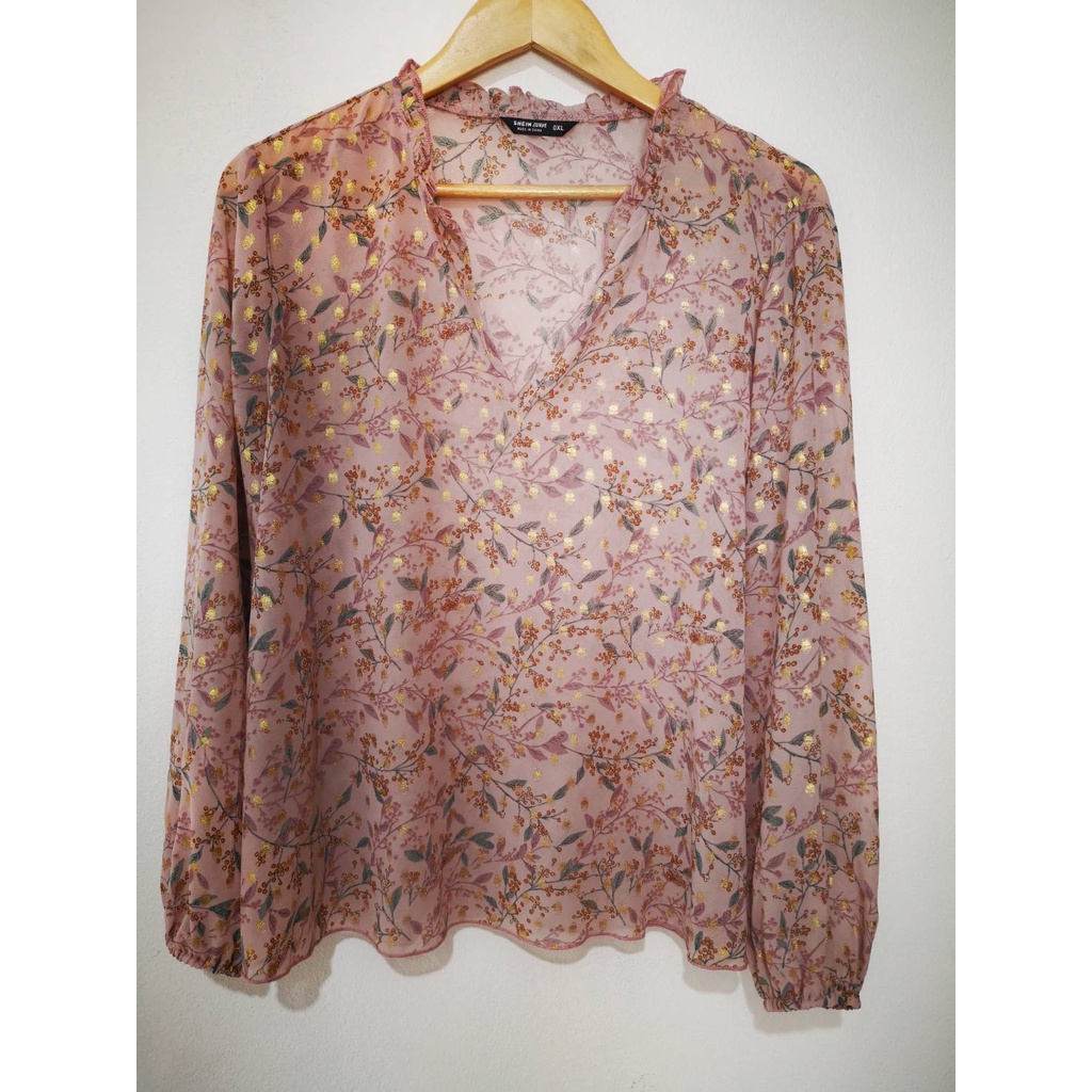 เสื้อซีฟอง Shein Size 0XL อก 44.5นิ้ว
