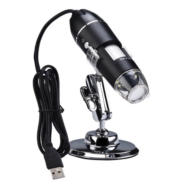 พร้อมส่ง ของอยู่ไทย กล้องจุลทรรศน์ขยาย 1600x  Digital USB Microscope 1600x 8 Led ใช้กับโทรศัพท์มือถื