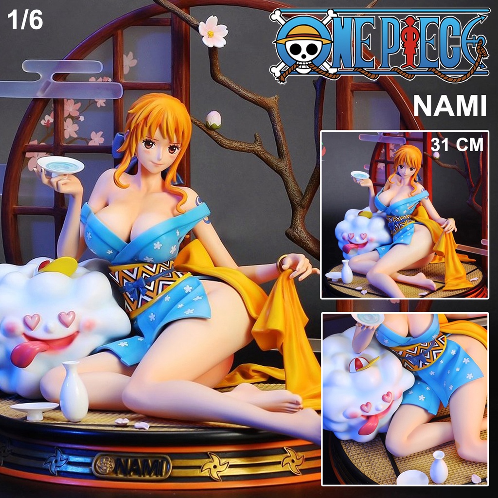 Figure ฟิกเกอร์ F3 Studio One Piece วันพีซ เต็มพิกัดสลัดจอมลุย วันพีช Drunk Nami นามิ Kimono ชุดกิโม