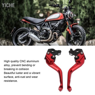 [คลังสินค้าใส]YiChe Motorcycle Short Brake Clutch Levers Adjustable Replacement for DUCATI Scrambler 400 800 1100 Sport Special