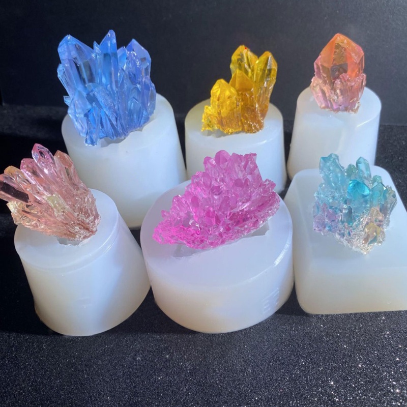 Simulation Original Stone Crystal Cluster Epoxy Resin Mold DIY Silicone Mould