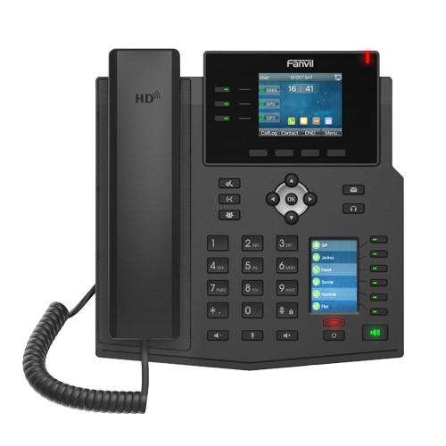 Fanvill X4U โทรศัพท์ ไอพีโฟน 3-line ,12 SIP (10/100/1000) POE Enterprise IP-Phone