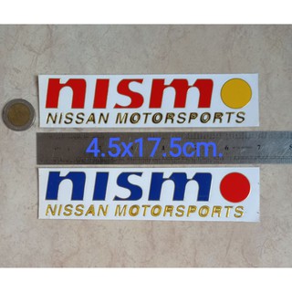 สติ๊กเกอร์แต่งรถ ติดรถยนต์ 4.5x17.5cm. Nismo Nissan Motorsports