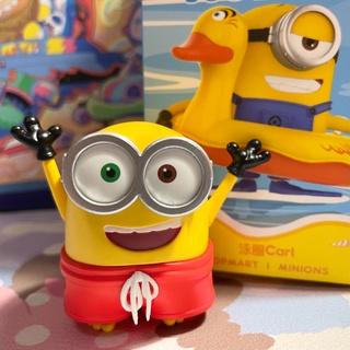 【ของแท้】POPMART ตุ๊กตาฟิกเกอร์ Minions Holiday Series Blind Box ของขวัญ สําหรับตกแต่งบ้าน