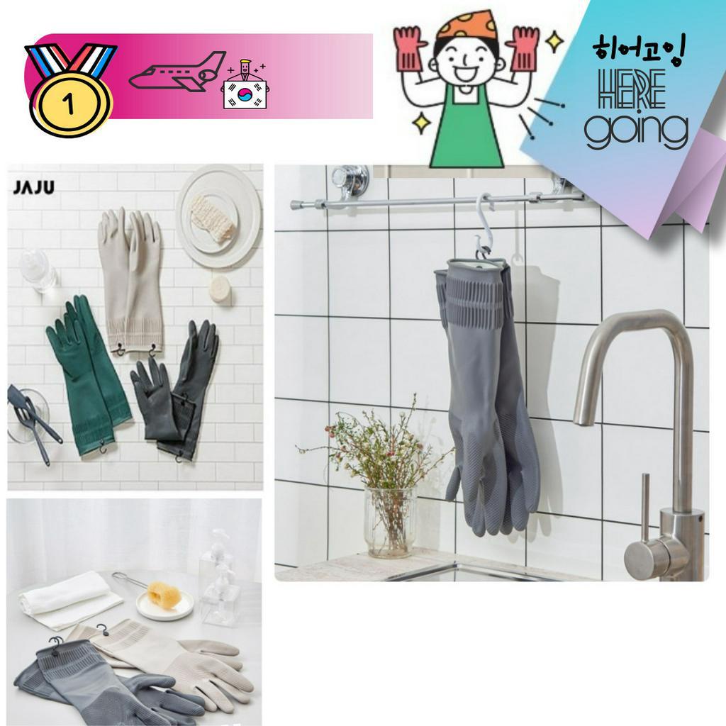 [JAJU]  Dish Washing Gloves Latex Rubber Gloves Kitchen Gloves Made in Korea 30cm 36cm 💜สต็อกพร้อม💜 