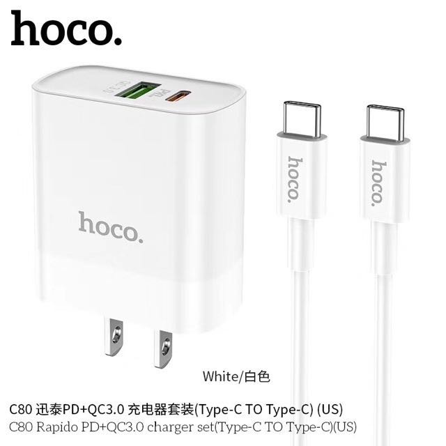 Hoco C80 PD/TypeC to iphone/TypeC to TypeC แท้100%