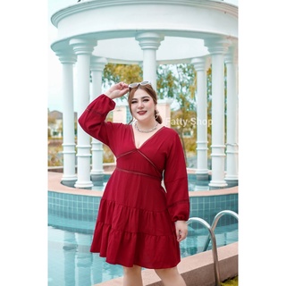 🔥Plussize🔥เดรสคนอ้วน🔥 M 40-46 เอว 40 สะโพก Freesize      L 46-52 เอว 44 สะโพก Freesize