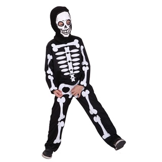 7C233 ชุดเด็ก ชุดโครงกระดูก ชุดกระดูก ชุดฮาโลวีน Children Skeleton Bone Halloween Costumes