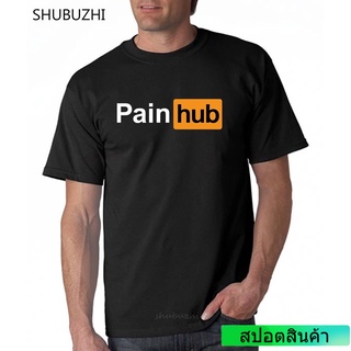 แฟชั่น เสื้อยืด ผ้าฝ้าย พิมพ์ลาย Painhub Wo euro สไตล์คลาสสิก สําหรับผู้ชาย