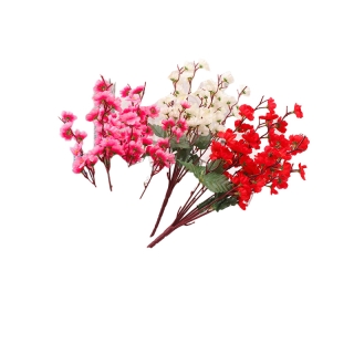 ช่อดอกแบบสั้น ท้อ 9 กิ่ง 81 ดอก ดอกท้อ ดอกไม้ประดิษฐ์ ดอกท้อปลอม 5 สี ยาว 42 ซม. ตกแต่งบ้าน ตกแต่งสวน ตกแต่งแจกัน