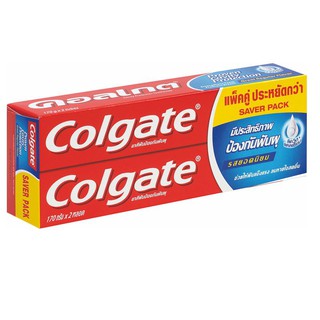 คอลเกต ยาสีฟันยอดนิยม แพ็คคู่ 170 กรัม x2 ชิ้น Colgate popular toothpaste, twin pack, 170 g. X 2 pieces.