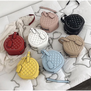 🔥🔥พร้อมส่ง🔥🔥 👜กระเป๋าวงกลมคลาสสิค👜🌼 กระเป๋าสะพายข้าง กระเป๋าแฟชั่นผู้หญิง