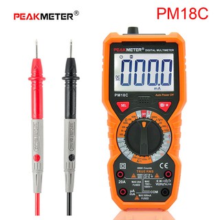 ✅พร้อมส่ง🔥มิตเตอร์ peakmeter PM18C ของแท้100% มิเตอร์วัดแรงดันไฟฟ้า กระแสไฟฟ้า AC / DC อุณหภูมิ hFE NCV