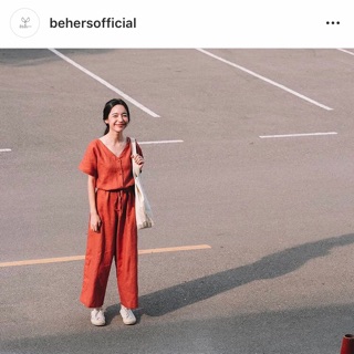 Behers เดรสจั้มสูทสีแดง