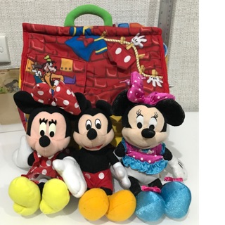 บ้านMickey mouse ผ้า พร้อมตัวเล่น3ตัว ของแท้ สีสวย