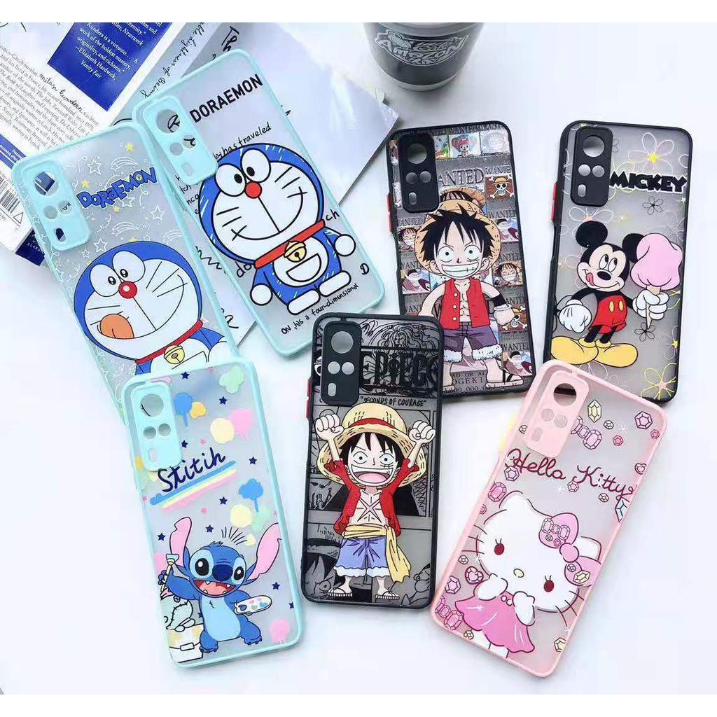 Reno6 5Gมาใหม่ เคสหลังกันกล้องสกรีนลายการ์ตูนสำหรับรุ่นOPPO A53-A31A92-A93A5S-A12-A7-A3S Reno6z 5g