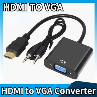 สายแปลง HDTV to VGA Cable สายจาก HDMIออกVGA สาย HDMI Cable Converter Adapter HD 1080P Cable สายแปลง HDMI to VGA