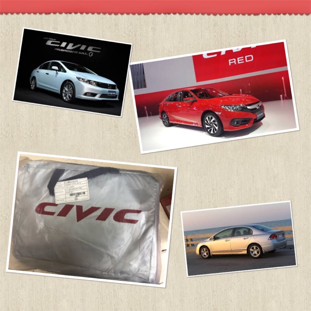 ผ้าคลุมรถ Civic ปี 2006 - 2025 Honda FD FB FC FE ผ้าคลุมรถเข้ารูป ผ้าคลุมรถตรงรุ่น
