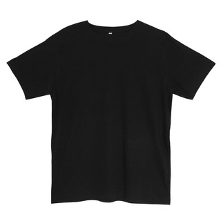 เสื้อยืดสีดำล้วนไม่มีลาย(สินค้าอยู่ไทยพร้อมส่ง) black T-shirt เนื้อผ้าใส่สบายไม่ย้วย คอกลม ผ้า CVC คุณภาพยูนิโค่ล