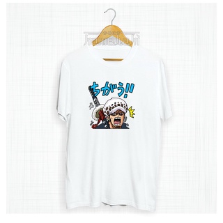 เสื้อยืดผ้าฝ้าย พิมพ์ลาย Onepiece TRAFALGAR LAW SHOCK FACE FUNNY MOMENT สไตล์ญี่ปุ่น ยุค 30s สีกาเมะกากี สําหรับผู้ชาย และผู้หญิง