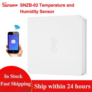 Sonoff SNZB-02 Zigbee อุปกรณ์ทริกเกอร์เซนเซอร์อุณหภูมิ และความชื้น WiFi พร้อมสะพาน Zigbee Via Ewelink APP