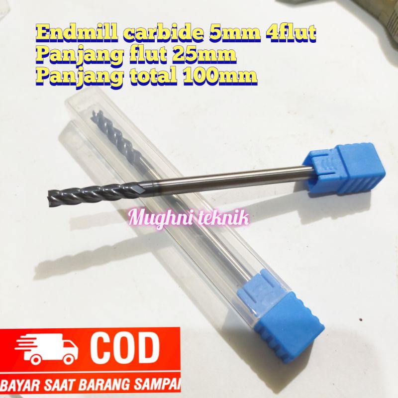 MATA Endmill Nmil Milling bit borrfrias bit 5mm 4folt ยาว 100mm HRC50