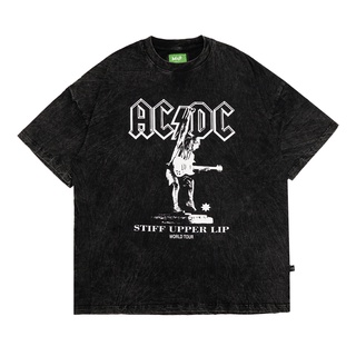 เสื้อยืด โอเวอร์ไซซ์ MCF ACDC BW WASHED