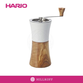 Hillkoff : เครื่องบดเมล็ดกาแฟมือหมุน HARIO Ceramic Coffee Mill Wood Coffee Grinder เครื่องบดกาแฟ เครื่องบดมือหมุน