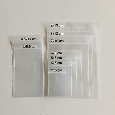 ถุงซิปล็อค ถุงพลาสติกซิป ขนาดต่างๆ 3x5ซม.- 9x13ซม.