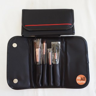 กระเป๋า Set แปรงแต่งหน้า สีดำคาดแดง by Shiseido