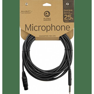 สายไมค์ Planet Waves Classic Series XLR Female To 1/4″ Mic Cable 25 Ft.