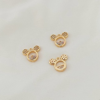 จี้สร้อยคอ สร้อยข้อมือ รูปผีเสื้อ ปลา คริสตัล ชุบทอง 14k ขนาดเล็ก แฮนด์เมด DIY