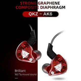 QKZ AK6 Copper Driver HiFi Sport Headphones In Ear Earphone For Running With Microphone Headset music Earbuds