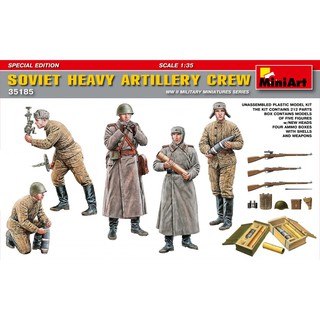 โมเดลฟิกเกอร์ทหาร MiniArt 1/35 MI35185 Soviet Heavy Artillery Crew