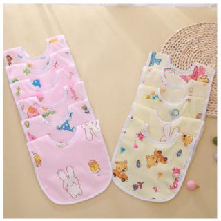 &lt;Ready Stock&gt;Velvet Waterproof Saliva Towel Baby Bibs Double Layer Pocket Unisex for Girls Boys