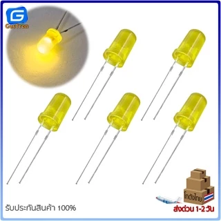 หลอดไฟ LED 5mm สีแดง สีเหลือง สีเขียว สีขาว สีน้ำเงิน แพ็คละ 5 ดวง