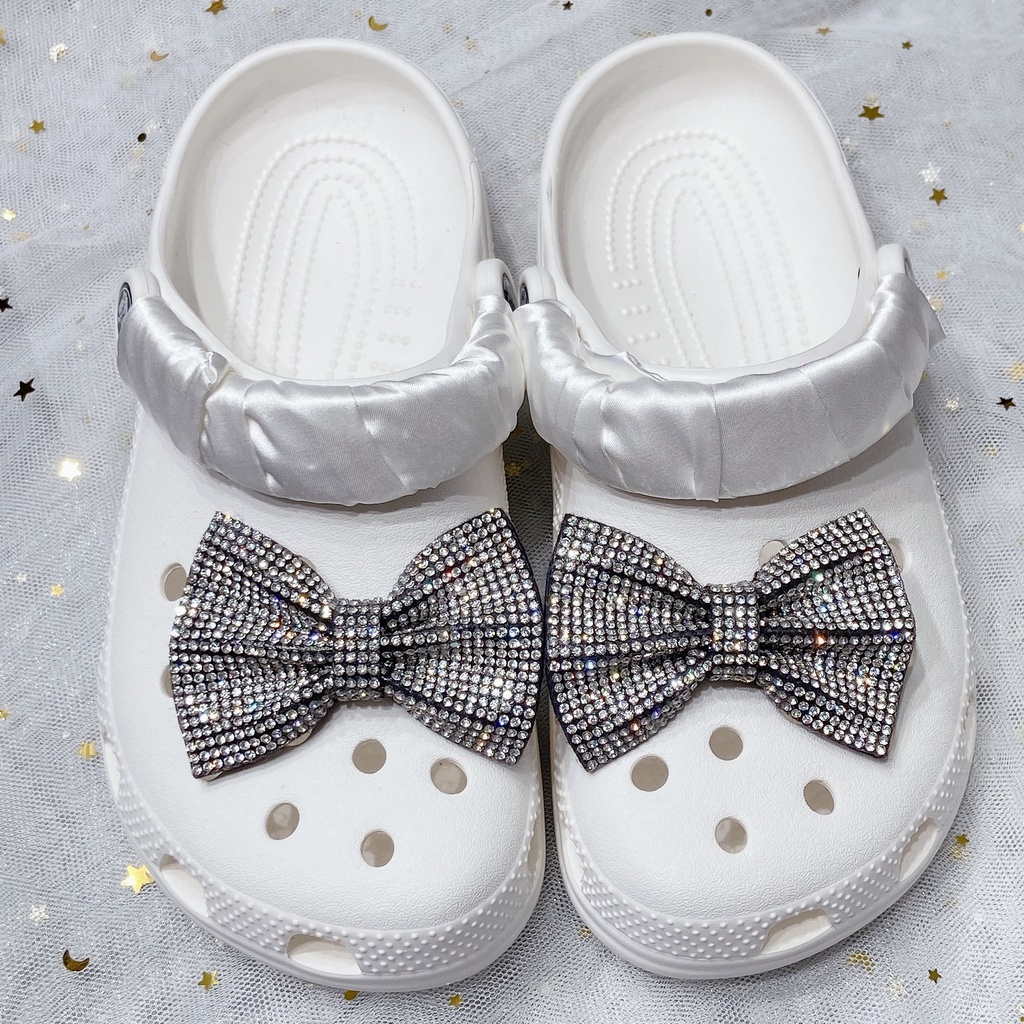【🌈Ooyoudo】ริบบิ้นริบบิ้นผ้าไหม ลายดอกไม้ เครื่องประดับแฟชั่น สําหรับ DIY【แตะผู้หญิง jibitz อุปกรณ์เสริม】