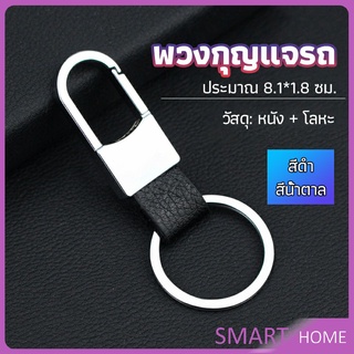 SMART พวงกุญแจรถ พวงกุญแจ พวงกุญแจโลหะ + หนัง car keychain