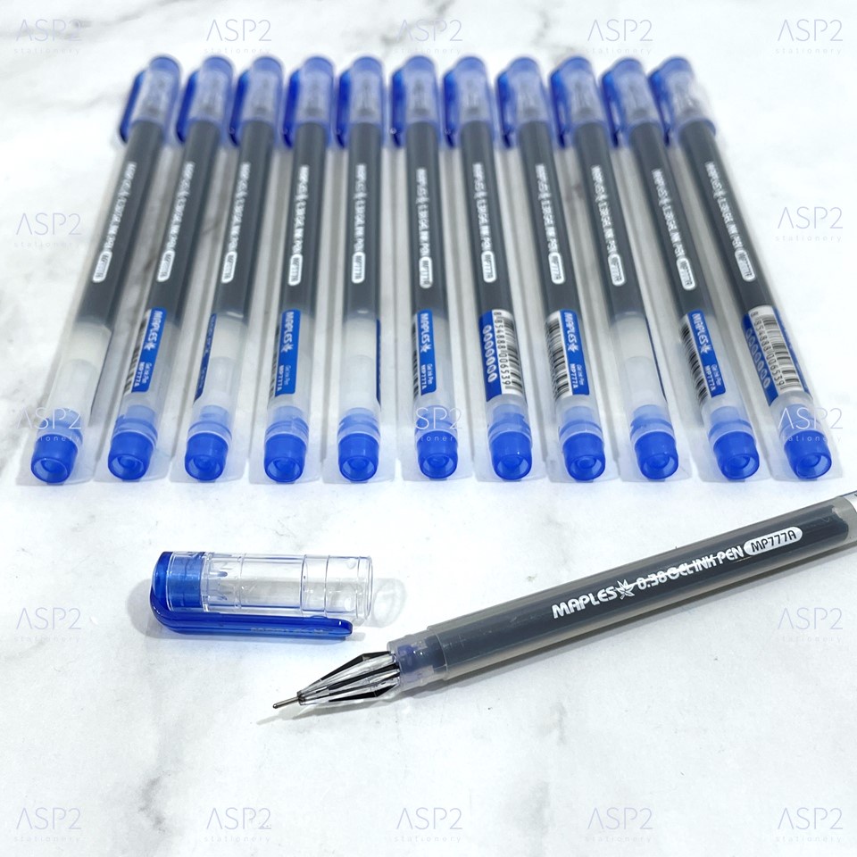 ปากกาเจล เมเปิ้ล Maples Gel Ink Pen MP777A 0.38 น้ำเงิน / ดำ / แดง - รูปที่ 5
