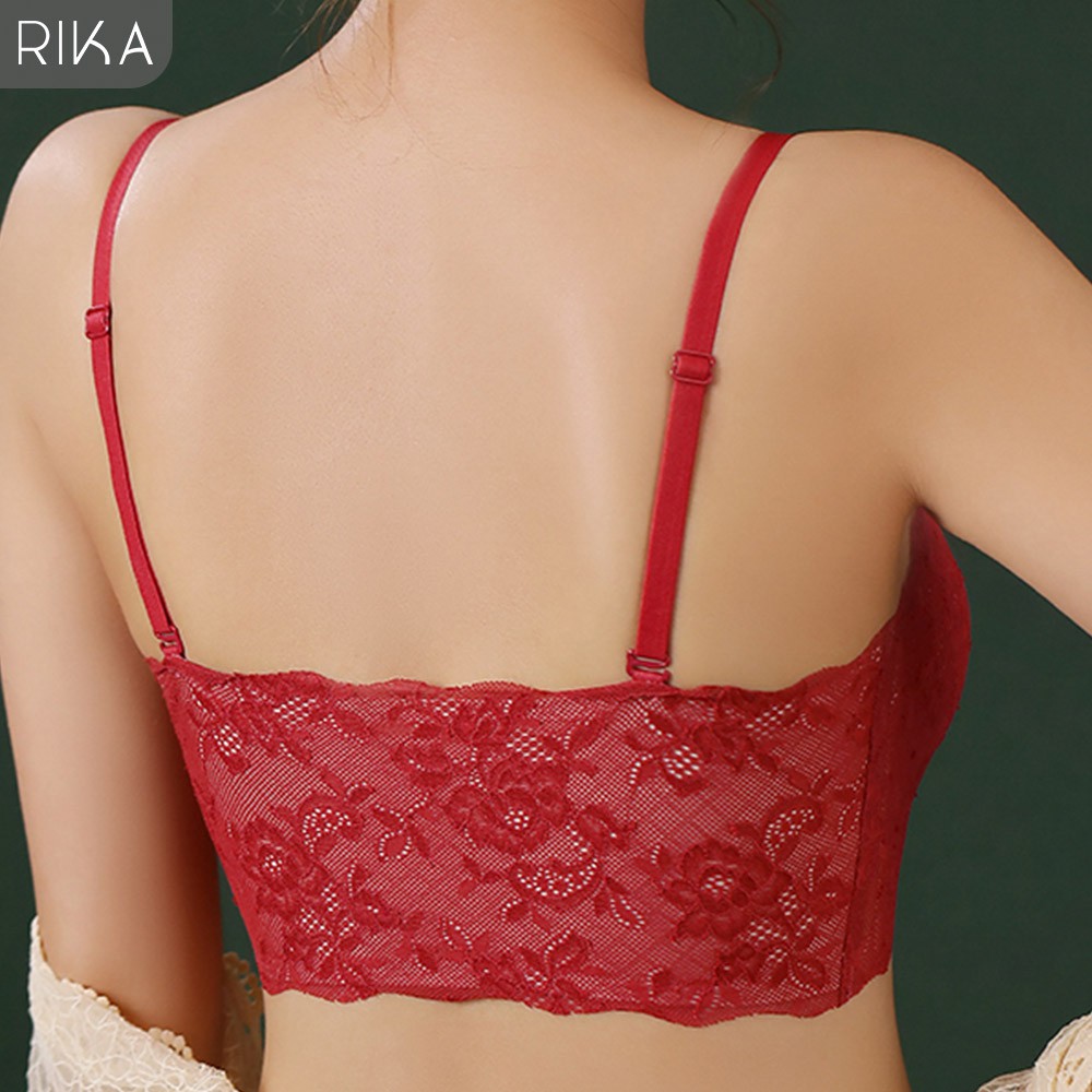 RIKA Seamless Bra AA1014บราลูกไม้ไร้โครง ซีมเลส แบบสวมหัว ฟองน้ำปีกผีเสื้อ 3D แฟชั่น สายแฟ สวยมากแม่ — صورة 8